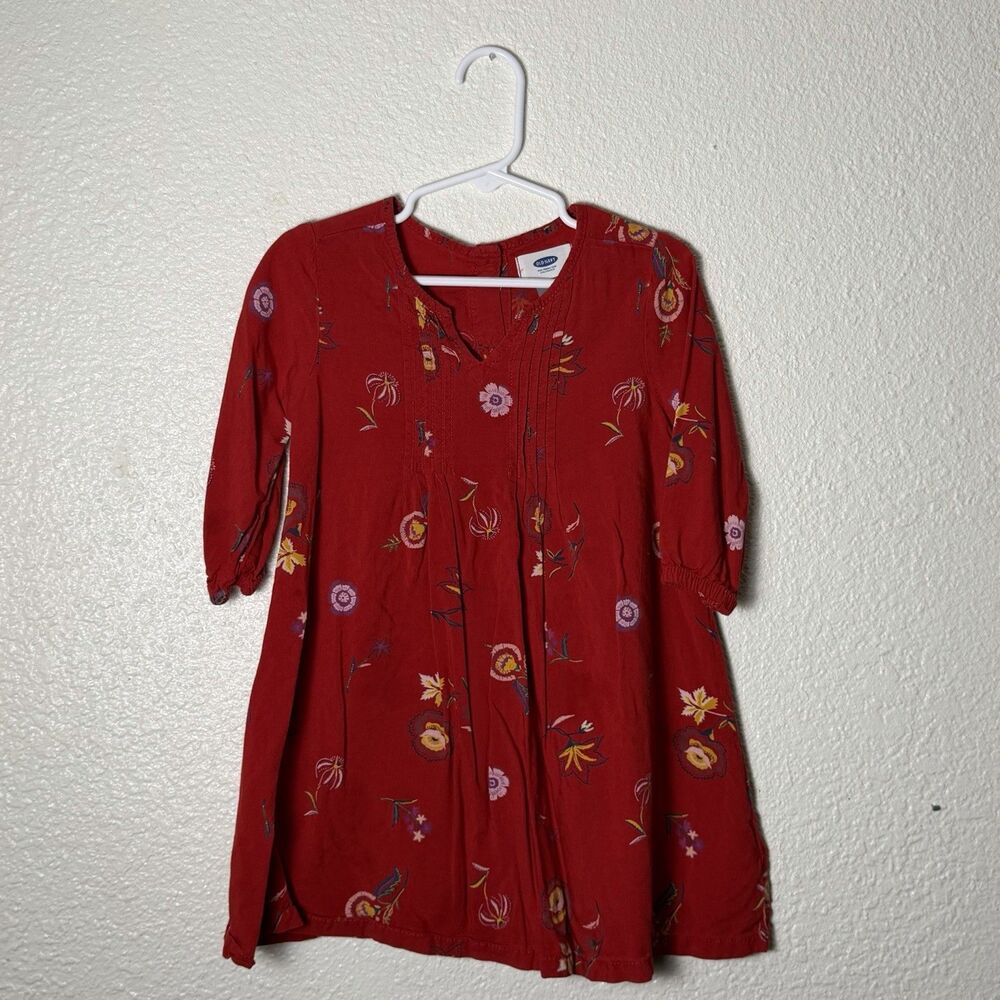 Little Girls Size 4T Red Floral Old Navy Dress